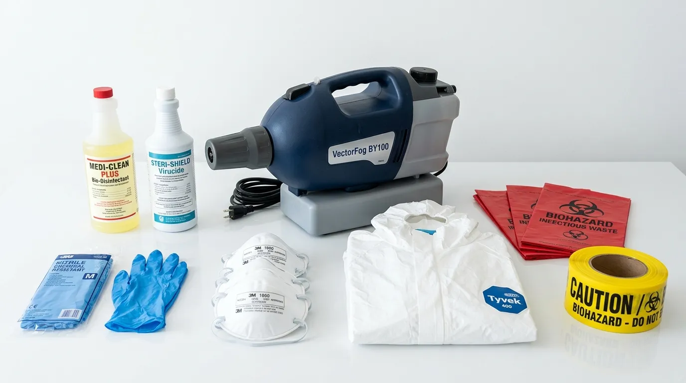 Professional biohazard remediation crew working in Southgate